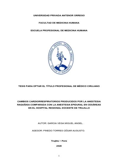 Cambios cardiorrespiratorios producidos por la anestesia raquídea