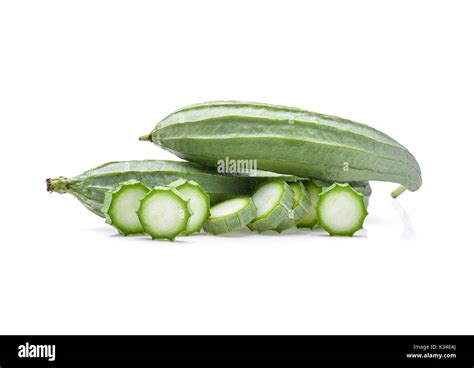 Luffa acutangula isolated on white background Stock Photo - Alamy