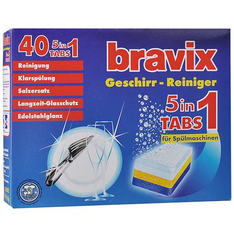 Активные таблетки для посудомоечных машин Bravix "Geschirr-Reiniger ...