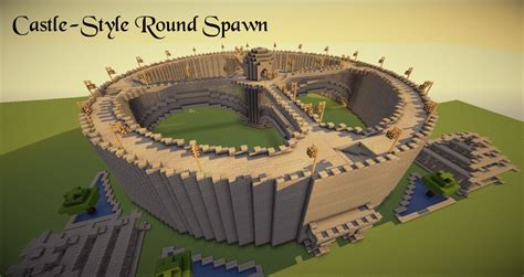 Castle-Style Round Spawn Minecraft Project