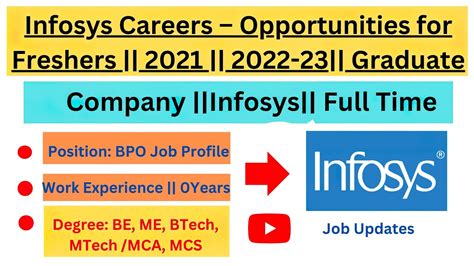 Off Campus Job Opportunity Infosys Off Campus Job For Freshers