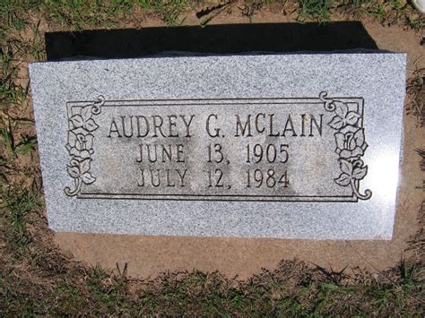 Audrey Grace Kemper Mclain M Morial Find A Grave