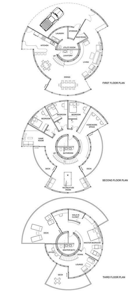 Circular House Plans | Round house plans, How to plan, Circular buildings