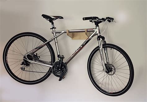 Wall Mount Bike Rack With Wood Birch Plywood Finish Indoor Etsy UK