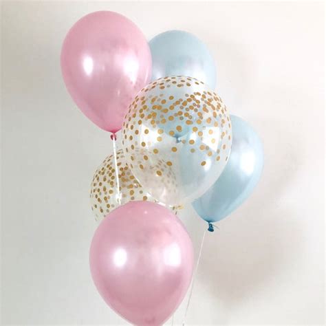 Pink And Blue Balloons Gender Reveal Balloons Gender Etsy