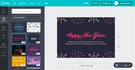 Design Custom New Year Greeting Cards Online With Canva