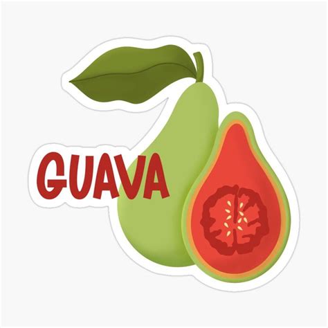 Tropical Guava Fruit Pattern Sticker Support Artist On Redbubble