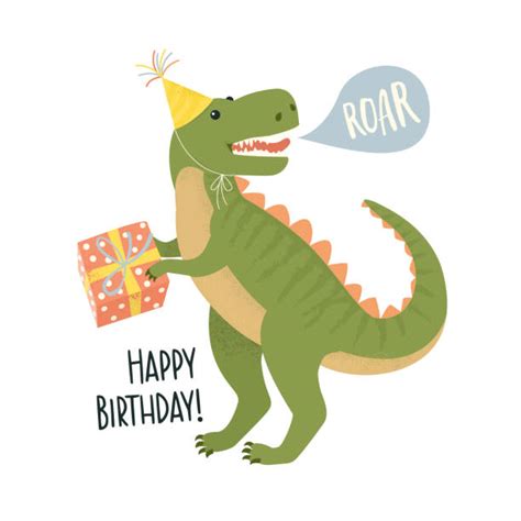 Happy Birthday T Rex Illustrations Royalty Free Vector Graphics And Clip