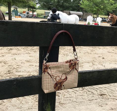 Equestrian Horse Handbag Purse Ralph Lauren Saddle Fabric Handbag