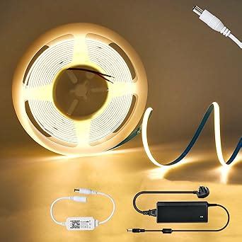 Geyueya Home Cob Led Strip Lights M K Warm White Led Strip Kit