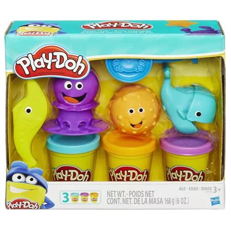 Masa Hasbro Play doh Creaciones Marinas Para Niños 3 Envío gratis