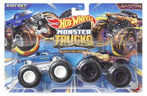 HOT WHEELS MONSTER TRUCK SET 2 MASINI SCARA 1 LA 64 BIGFOOT SI SAMSON Hepi ro Magazinul tău