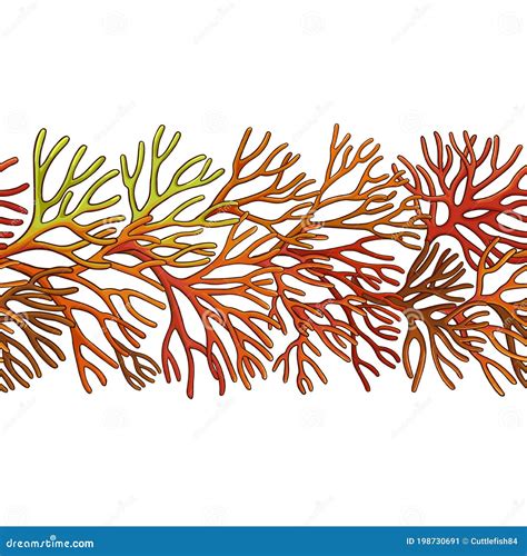 Sea Moss Pattern Vector Illustration 196430780