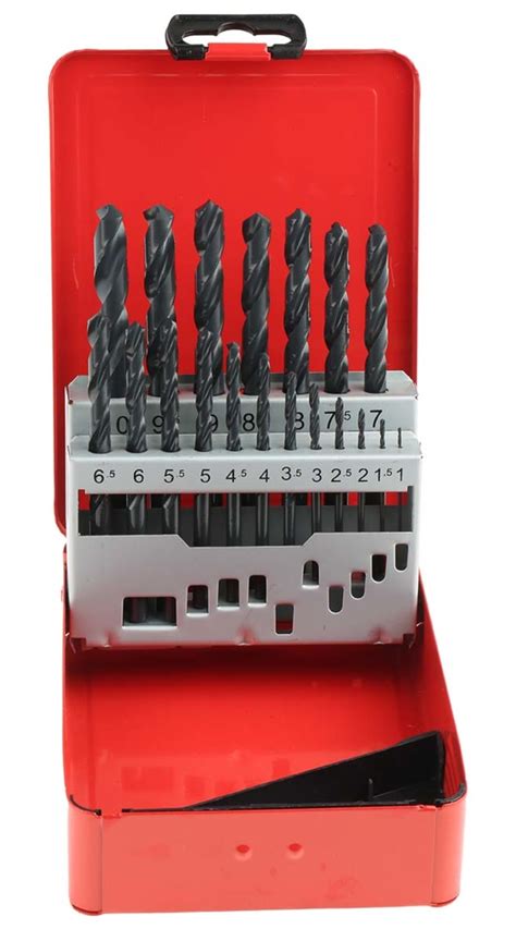 RS PRO RS PRO 19 Piece Twist Drill Bit Set For Metal 10mm Max 1mm