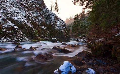 Wallpaper Landscape Forest Waterfall Lake Rock Nature