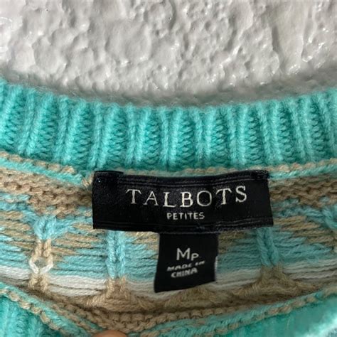 Talbots Sweaters Talbots Tourquoise Teal Fair Isle Winter Snow Bird