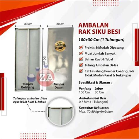 Promo Promo Ambalan Rak Plat Besi Susun Tulang Siku Serbaguna