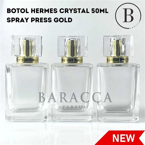 Jual Botol Parfum Hermes Ml Press Crystal Gold Botol Parfum Kosong