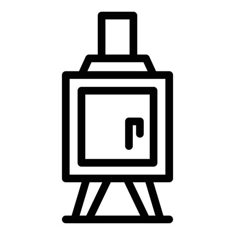 House furnace icon outline vector. Fire burning 15092912 Vector Art at ...