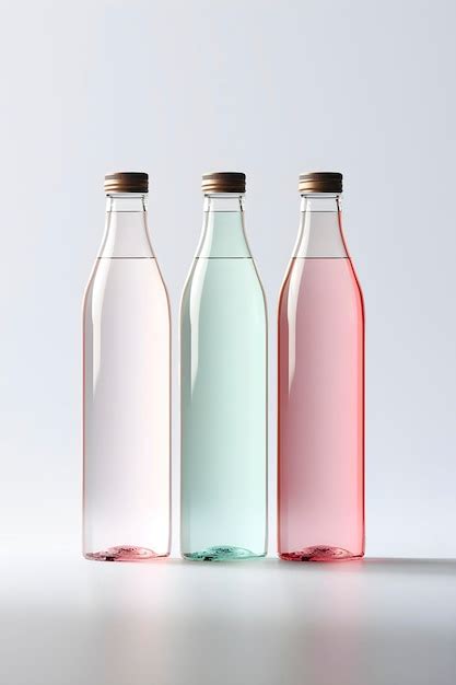 Premium Photo Mockup Of Glass Bottles For Drinks Ai Generated