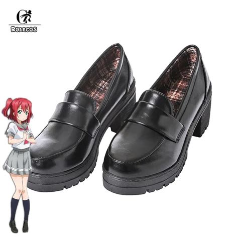 Japanese Black Anime School Shoes | Cosplay shoes, School uniform shoes ...