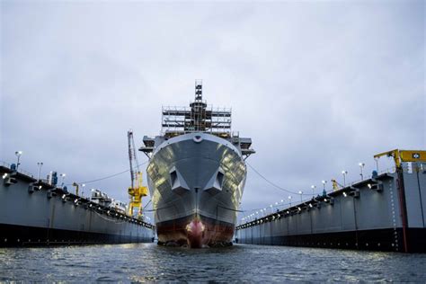 Hii Launches Amphibious Transport Dock Richard M Mccool Jr Seapower