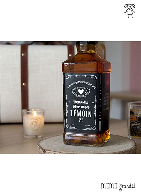 Demande T Moin Mariage Originale Jack Daniels Tiquette Whisky