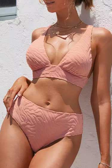 Pink Beachcomber Cross Halter Top Sash Cheeky High Leg Bikini Set