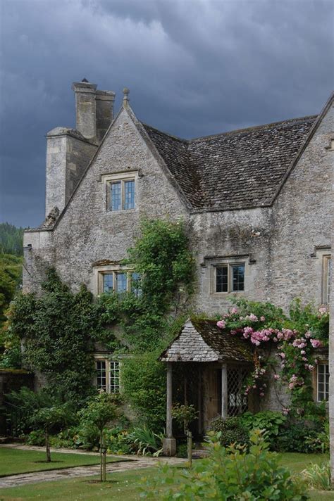 Gray Stone Cottage Entrance Porch Cottage Countryhouse Cottage