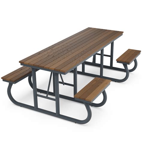 Anova 8 Rectangular Thermory Ada Picnic Table T1038t