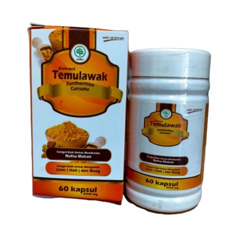 Jual Kapsul Ekstrak Temulawak Ash Shihhah Original Liver Maag Asma Dll