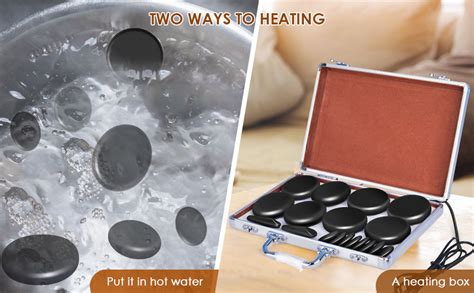 18pcs Hot Stones Massage Set With Warmer Professional Or Home Spa Massage Hot