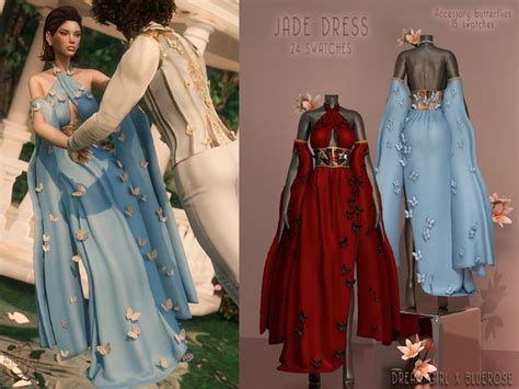 Jade Long Dress Colors Sims By Bluerose D Fashion Ts Cc Sims Four