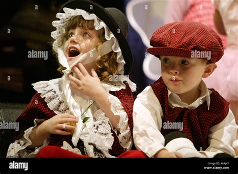 Two Children Dressed In Traditional Welsh Costume At The Eisteddfod