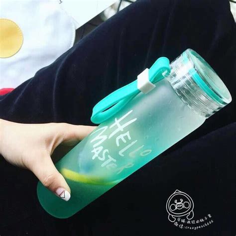 Jual Gr T Botol Minum Kaca Hello Master Warna Ml Shopee