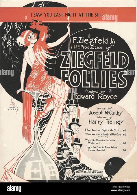 "Ziegfeld Follies of 1920" Musical Sheet Music Cover Stock Photo - Alamy