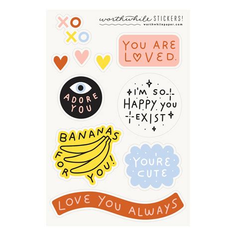 You Are Loved Sticker Sheet Set – Worthwhile Paper