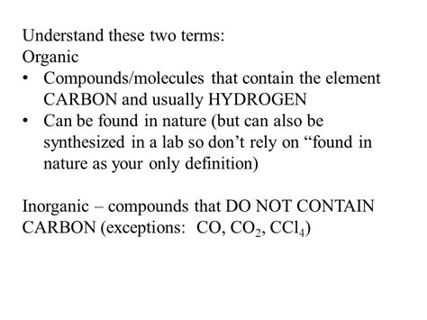 Definition Inorganic Compounds