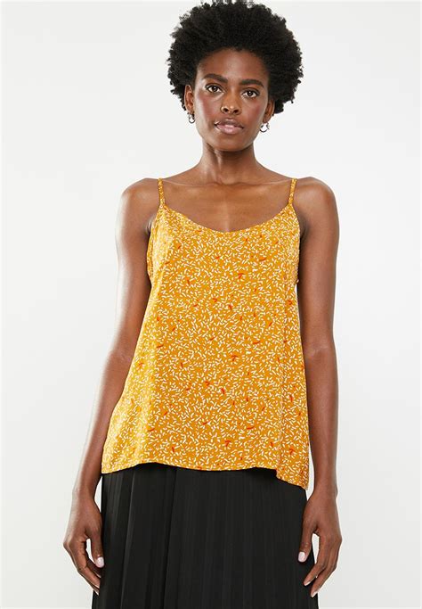 Strappy Top Yellow Edit T Shirts Vests And Camis