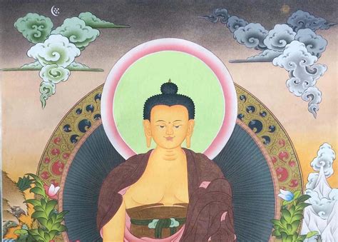 Shakyamuni Buddha Thangka Brocadeless Thangka Exotic India Art