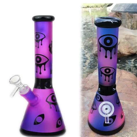 Wholesale Daisy Glass Bong 14mm Bowl Downstem Perc Smoking Water Pipe With Beaker Bongs Dab Oil