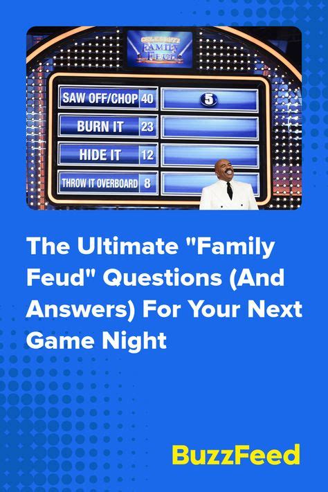 The Ultimate "Family Feud" Questions (And Answers) For Your Next Game Night