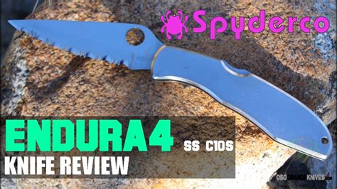 Spyderco Endura Stainless C10S Knife Review OsoGrandeKnives YouTube