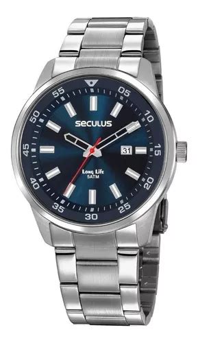 Reloj Seculus Long Life Para Hombre G Svna Correa De Acero