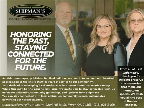 Shipman's Funeral & Cremation Service of Pryor | Pryor OK