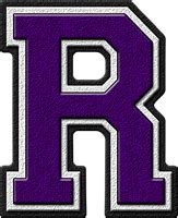 Presentation Alphabets Purple Varsity Letter R