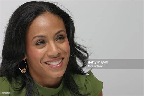 Actress Jada Pinkett Smith Talks Animatedly During A Portrait Sitting