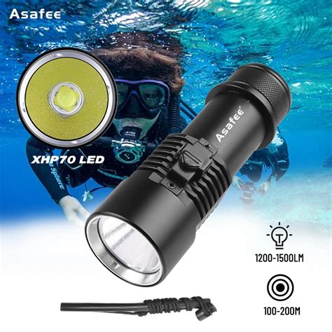 Asafee D220 ไฟฉายดานา 1500LM L2 T6 XHP70 ไฟ LED สขาว สเหลอง ชารจ