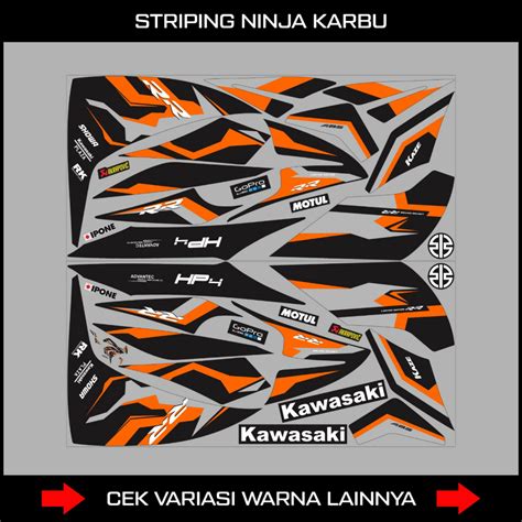 Striping Ninja Carburetor Bmw Tri Color Hp4 Edition Sticker Semifull