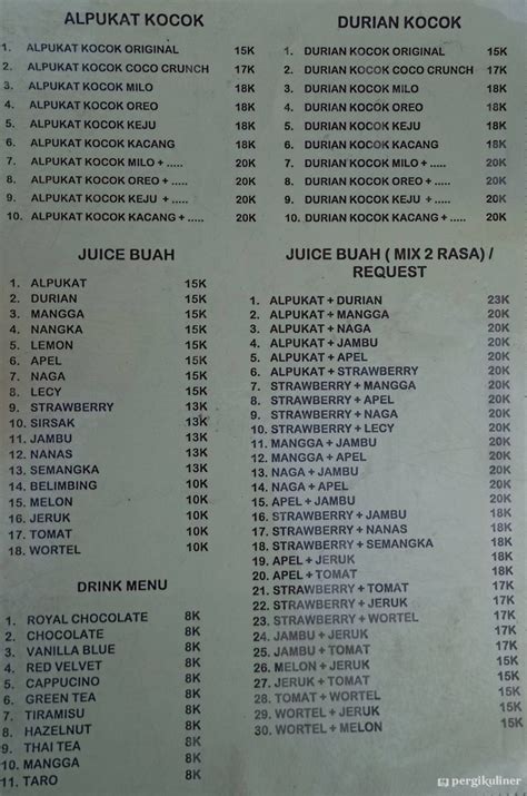 Selalu Diperbarui Menu Alpukat Kocok Jus Buah Segar Wonokromo Surabaya